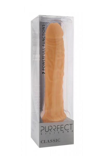 Телесный вибратор-реалистик PURRFECT SILICONE CLASSIC 8.5INCH - 21,5 см.