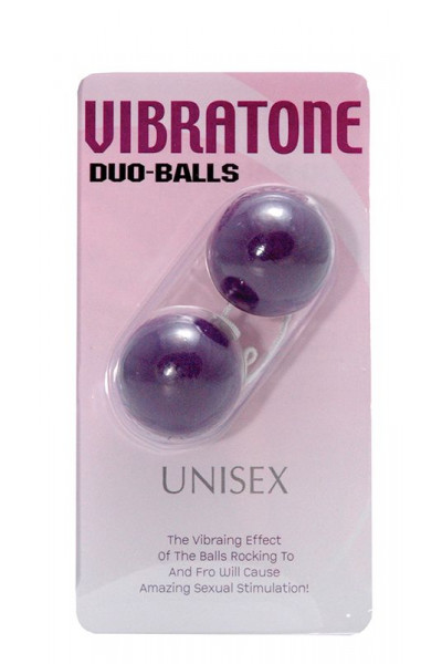 Фиолетовые вагинальные шарики VIBRATONE DUO BALLS PURPLE BLISTERCARD