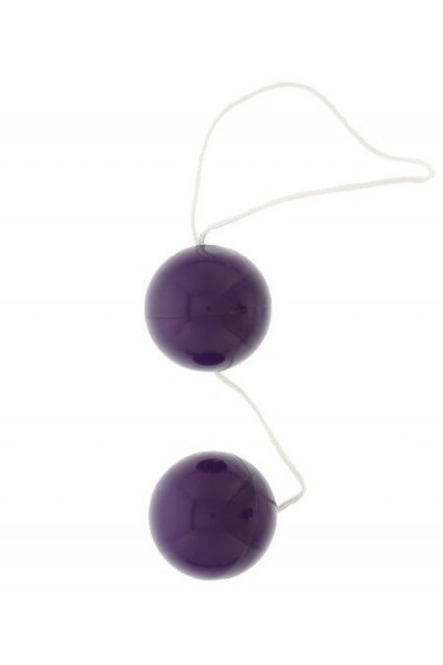 Фиолетовые вагинальные шарики VIBRATONE DUO BALLS PURPLE BLISTERCARD