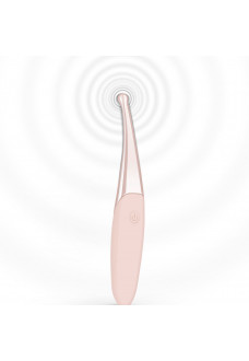 Розовый точечный вибромассажер Senzi Vibrator - 14,7 см.