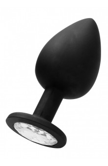 Черная анальная пробка N 91 Self Penetrating Butt Plug - 9,5 см.