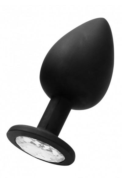 Черная анальная пробка N 91 Self Penetrating Butt Plug - 9,5 см.