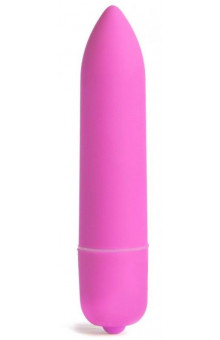 Розовая вибропуля X-Basic Long Bullet 10 speeds - 9 см.