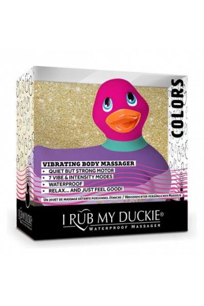 Фиолетово-розовый вибратор-уточка I Rub My Duckie 2.0 Colors