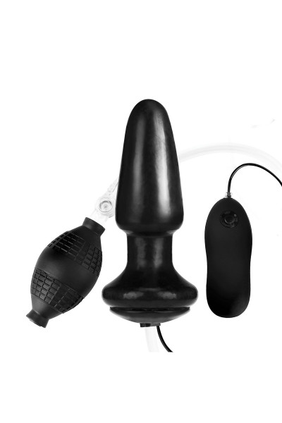 Надувная вибрирующая анальная пробка  Inflatable Vibrating Butt Plug - 10,2 см.