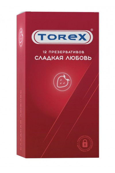 Презервативы Torex  Сладкая любовь  с ароматом клубники - 12 шт.