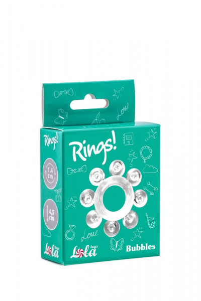 Прозрачное эрекционное кольцо Rings Bubbles