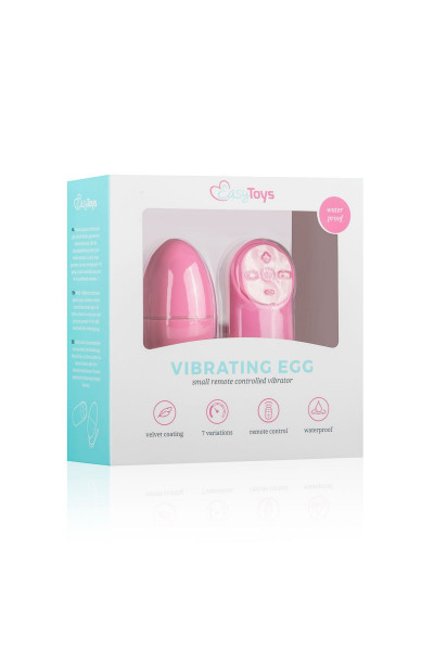 Розовое виброяйцо Vibrating Egg с пультом ДУ