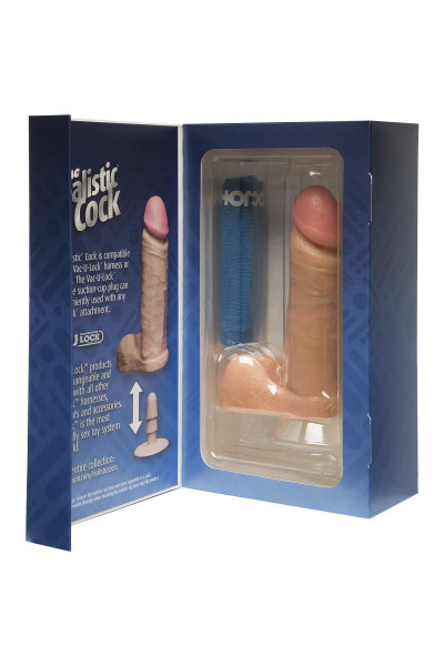 Фаллоимитатор на присоске The Realistic Cock 6” with Removable Vac-U-Lock Suction Cup - 17,3 см.