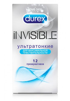 Ультратонкие презервативы Durex Invisible - 12 шт.