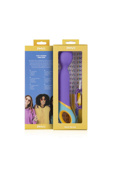 Фиолетовый вибромассажер Base Wand Vibrator - 24 см.