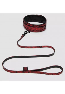 Стильный ошейник с поводком Reversible Faux Leather Collar and Lead