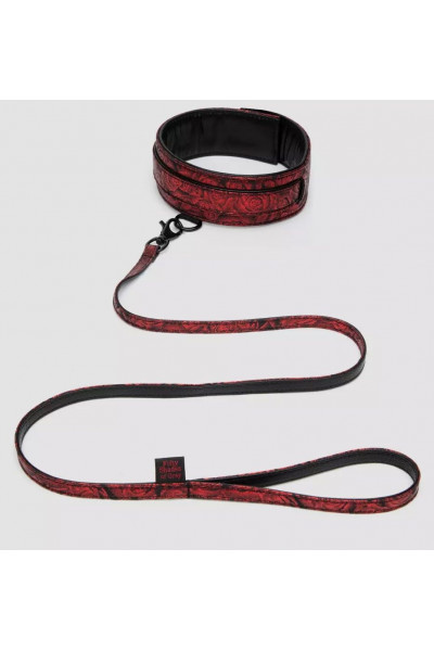 Стильный ошейник с поводком Reversible Faux Leather Collar and Lead