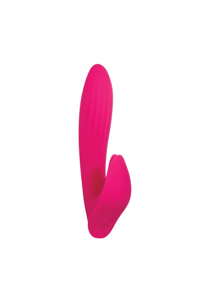 Розовый вибратор с клиторальным отростком Bliss Vibrator - 17,8 см.