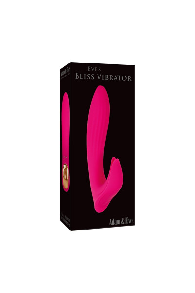 Розовый вибратор с клиторальным отростком Bliss Vibrator - 17,8 см.