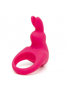 Розовое эрекционное виброкольцо Happy Rabbit Rechargeable Rabbit Cock Ring