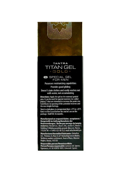 Гель для увеличения члена Titan Gel Gold Tantra - 50 мл.