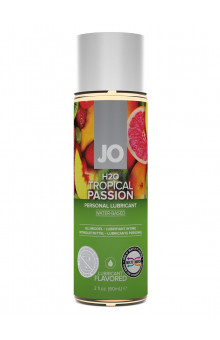 Лубрикант на водной основе с ароматом тропических фруктов JO Flavored Tropical Passion - 60 мл.