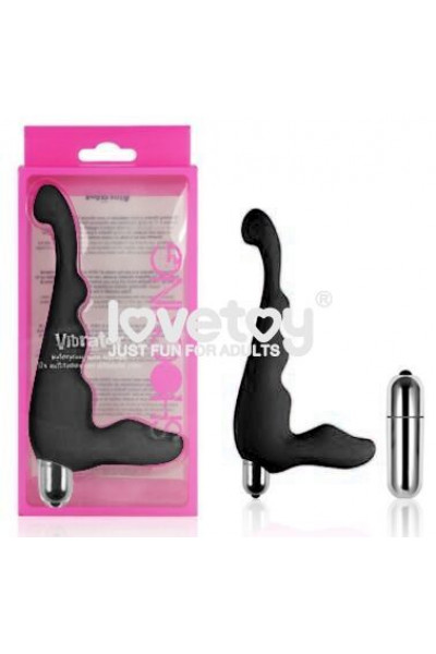 Черный вибратор 10 Speeds Silicone Vibrator - 19 см.