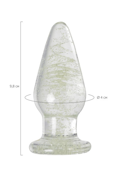 Прозрачная, светящаяся в темноте анальная втулка - 9,8 см.