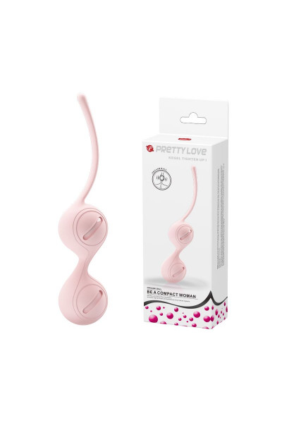 Нежно-розовые вагинальные шарики на сцепке Kegel Tighten Up I