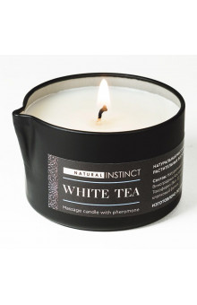 Массажная свеча с феромонами Natural Instinct WHITE TEA - 70 мл.