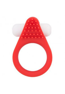 Красное эрекционное кольцо LIT-UP SILICONE STIMU RING 1 RED