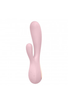 Розовый вибратор-кролик Satisfyer Mono Flex с управлением через приложение - 20,4 см.