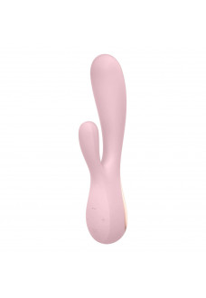 Розовый вибратор-кролик Satisfyer Mono Flex с управлением через приложение - 20,4 см.