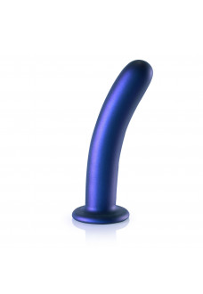 Синий фаллоимитатор Smooth G-Spot - 17,7 см.