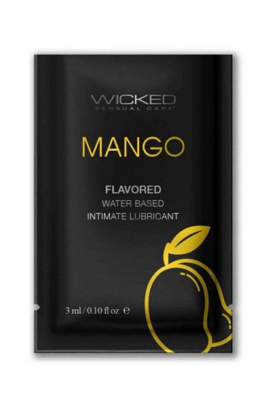 Лубрикант на водной основе с ароматом манго Wicked Aqua Mango - 3 мл.