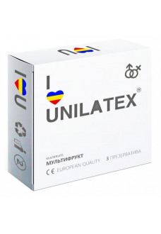 Разноцветные ароматизированные презервативы Unilatex Multifruits - 3 шт.