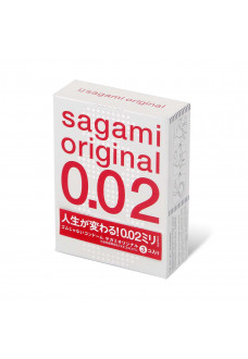 Ультратонкие презервативы Sagami Original 0.02 - 3 шт.