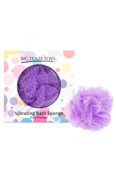 Фиолетовая губка для ванны с вибропулей Vibrating Bath Sponge