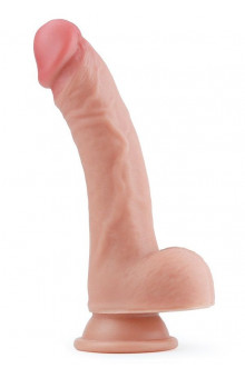 Телесный фаллоимитатор 8 Dual layered Platinum Silicone Cock - 22 см.