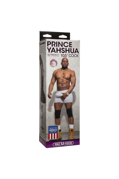 Коричневый фаллоимитатор-гигант Prince Yahshua ULTRASKYN 10.5” Cock with Removable Vac-U-Lock Suction Cup - 27,4 см.