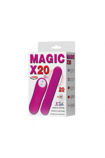 Лиловая удлиненная вибропуля Magic x20