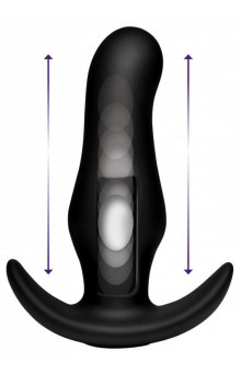 Черная анальная вибропробка Kinetic Thumping 7X Prostate Anal Plug - 13,3 см.