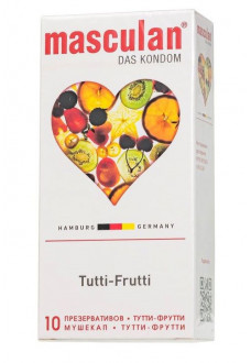 Презервативы Masculan Tutti-Frutti с фруктовым ароматом - 10 шт.