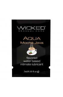 Лубрикант со вкусом кофе мокко Wicked Aqua Mocha Java - 3 мл.