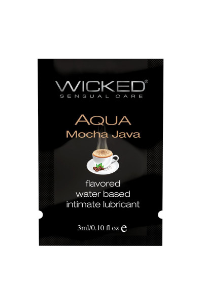 Лубрикант со вкусом кофе мокко Wicked Aqua Mocha Java - 3 мл.