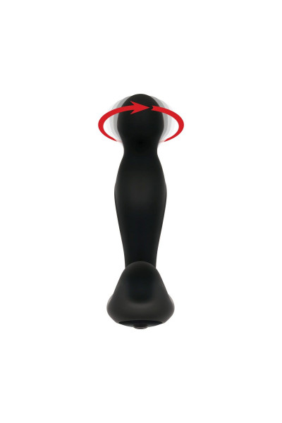 Черный вибростимулятор простаты Adam s Rotating P-spot Massager - 14,2 см.