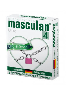 Ультрапрочные презервативы Masculan Ultra 4 Strong - 3 шт.