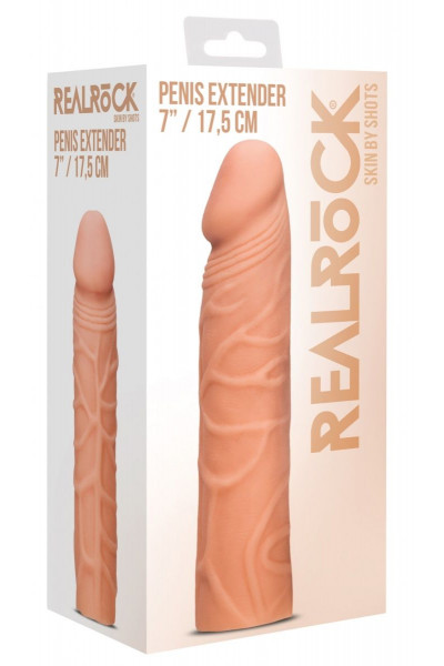 Телесная увеличивающая насадка Penis Extender - 17,5 см.