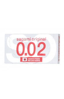 Ультратонкие презервативы Sagami Original 0.02 - 2 шт.