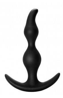 Чёрная анальная пробка Bent Anal Plug Black - 13 см.