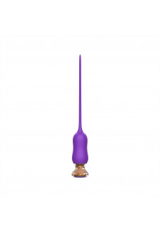 Фиолетовый тонкий стимулятор Nipple Vibrator - 23 см.