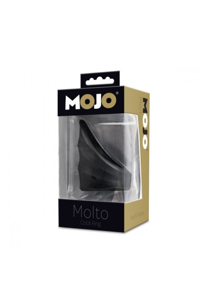 Черное эрекционное кольцо Mojo Molto