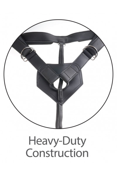 Кофейный страпон Strap-on Harness Cock - 15,2 см.