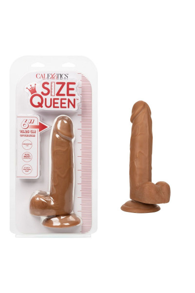 Коричневый фаллоимитатор Size Queen 6  - 20,25 см.